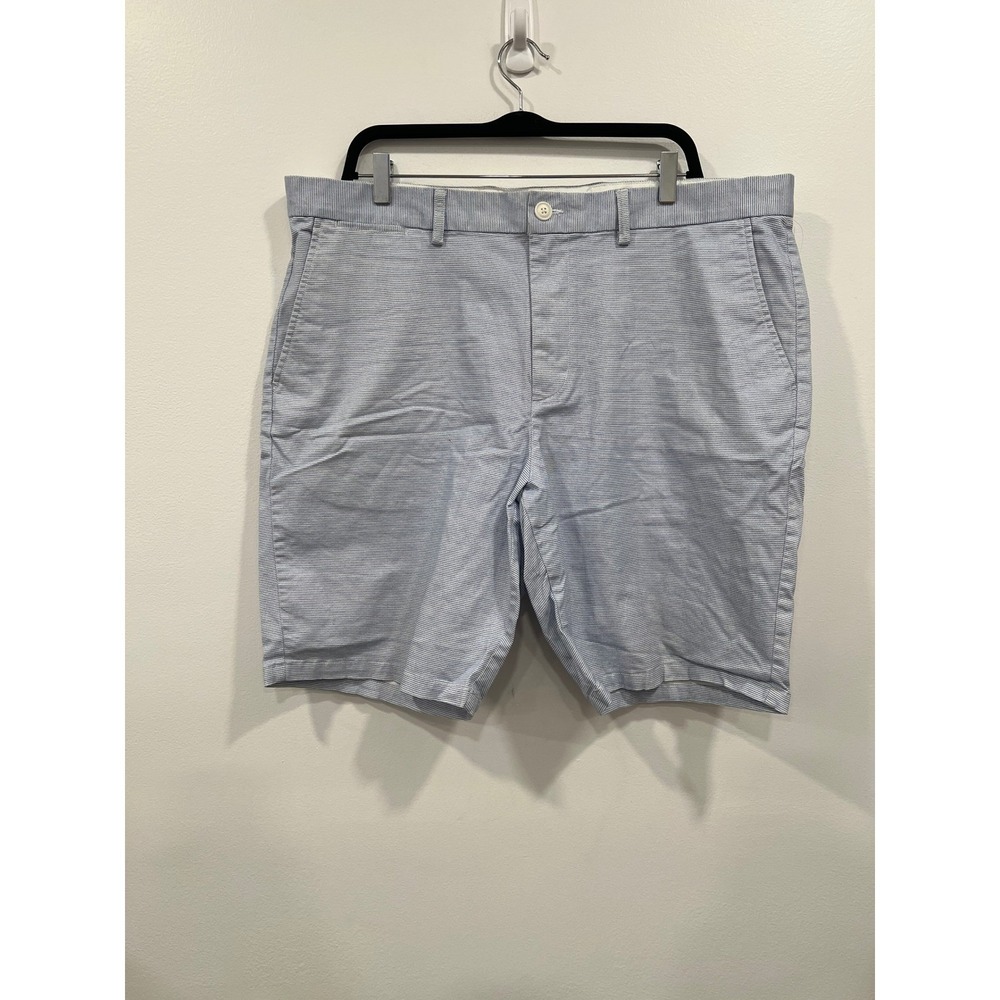 Old Navy Shorts Mens 40 Blue Good Ultimate Slim Micro Stripe Chino Preppy Smart
